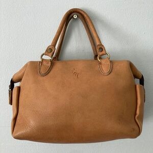 Mini tan leather speedy style